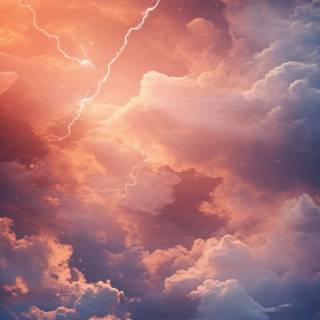 Thunder sky phone wallpaper