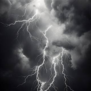 Thunder sky phone wallpaper