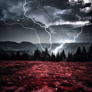 Thunder sky phone wallpaper