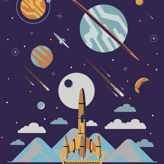 Phone illustration wallpaper