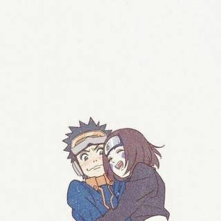 Obito and Rin phone wallpaper