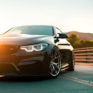 BMW headlight phone wallpaper