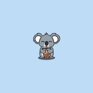 Cute blue koala wallpaper