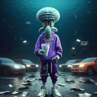 Gangster Squidward wallpaper