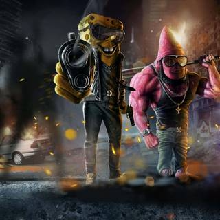 Gangster Squidward wallpaper