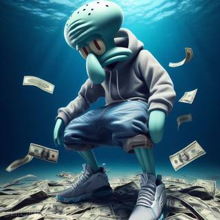 Gangster Squidward wallpaper