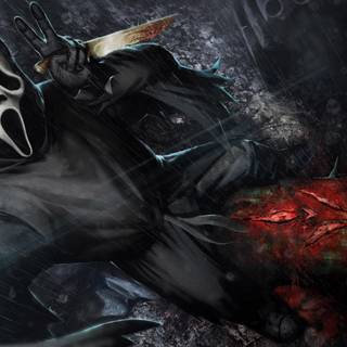 Aesthetic Ghostface desktop wallpaper