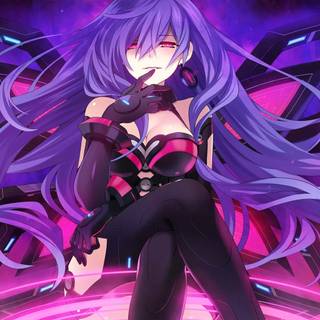 Anime girl purple PC wallpaper