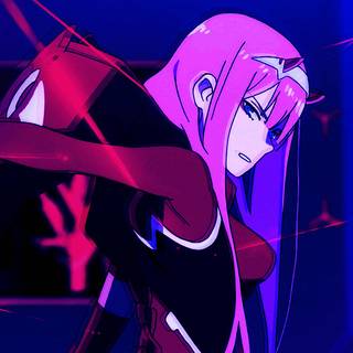 Anime girl purple PC wallpaper