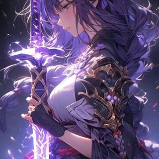 Purple sword wallpaper