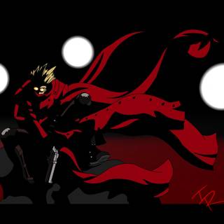 Red 90s anime wallpaper