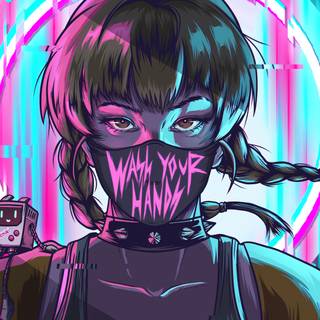 Anime girl purple PC wallpaper