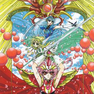 Red 90s anime wallpaper