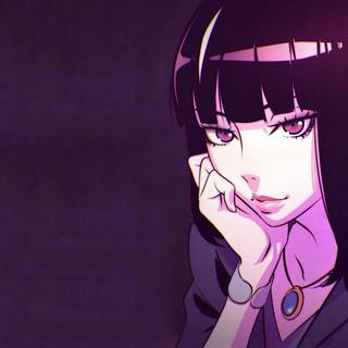 Anime girl purple PC wallpaper