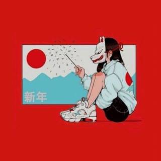 Red 90s anime wallpaper