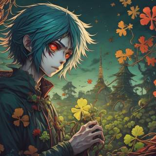 Digital anime wallpaper