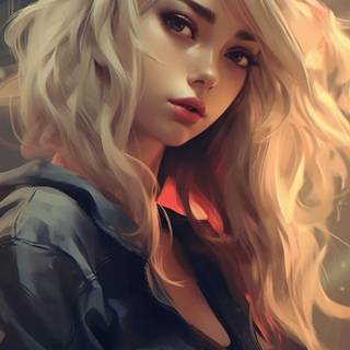 Digital anime wallpaper