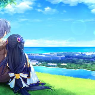 Digital anime wallpaper