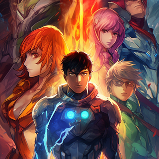 Digital anime wallpaper