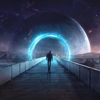 Space portal wallpaper