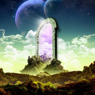 Space portal wallpaper