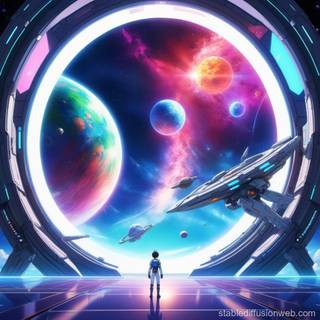 Space portal wallpaper