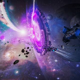Space portal wallpaper