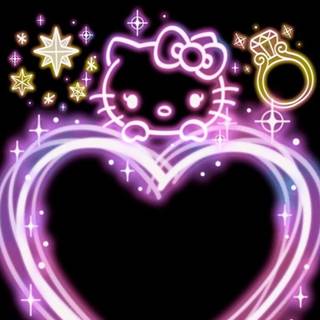 Hello Kitty neon wallpaper