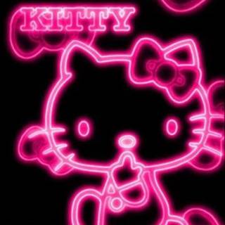 Hello Kitty neon wallpaper