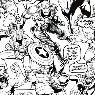 Black and white comics wallpaper