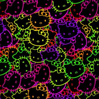 Hello Kitty neon wallpaper