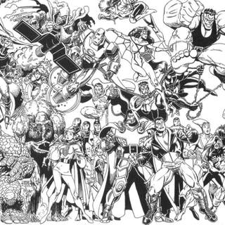 Black and white comics wallpaper