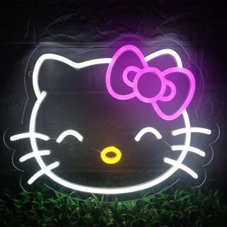 Hello Kitty neon wallpaper