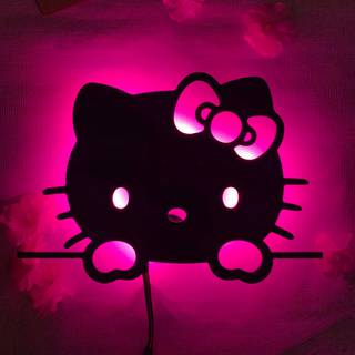 Hello Kitty neon wallpaper