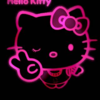Hello Kitty neon wallpaper
