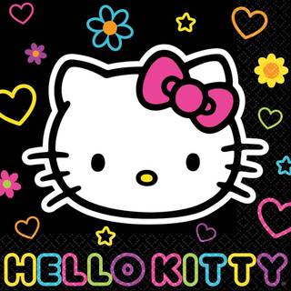 Hello Kitty neon wallpaper