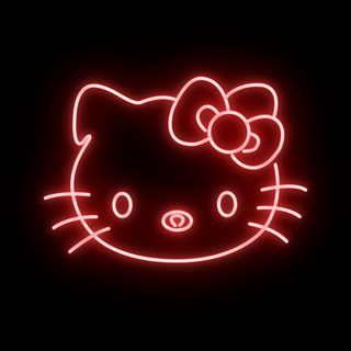 Hello Kitty neon wallpaper