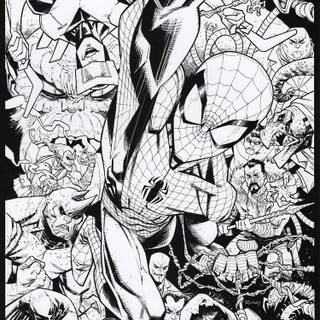 Black and white comics wallpaper