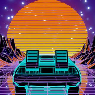 Retro 80s computer wallpaper