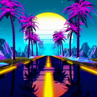 Retro 80s computer wallpaper