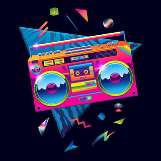 80's boom box wallpaper