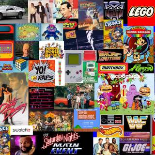 Retro 80s computer wallpaper