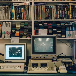 Retro 80s computer wallpaper