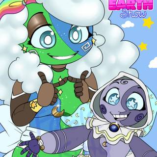 Earth The Sun and Moon Show wallpaper