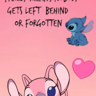Pink and blue Stitch wallpaper