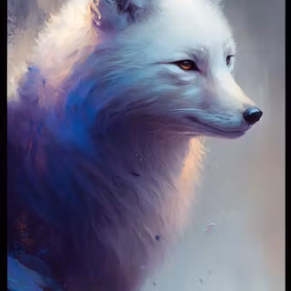 Cute arctic fox wallpaper