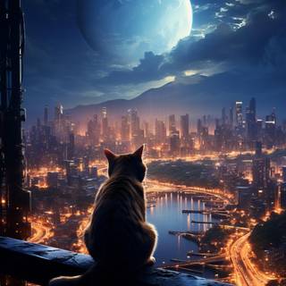 Lonely cat wallpaper