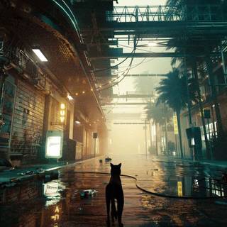 Lonely cat wallpaper