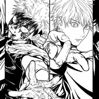 JJK black and white wallpaper