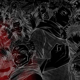 JJK black and white wallpaper